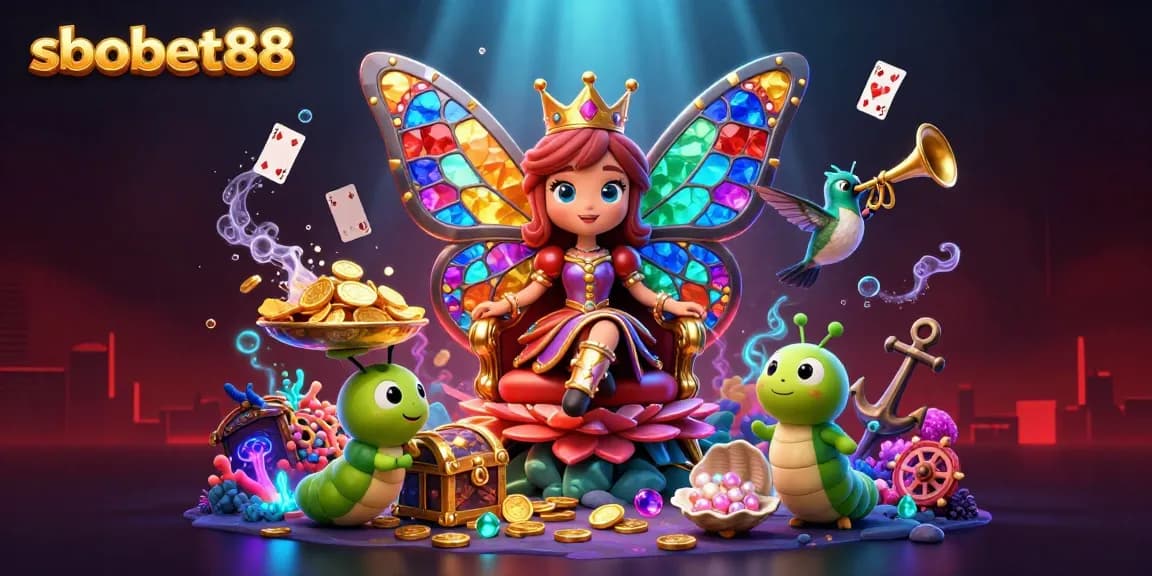 Experience sbobet88 with vibrant gaming elements and dynamic action in a captivating casino scene.