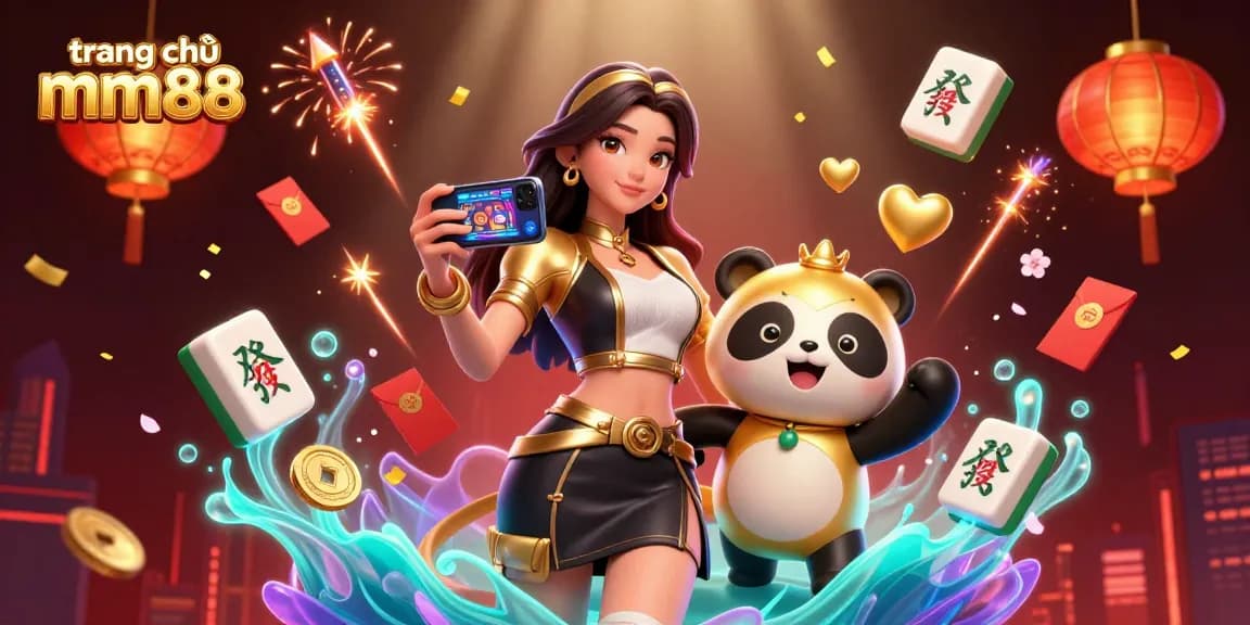 Engage with the exciting world of trang chủ mm88, showcasing thrilling casino games in a vibrant scene.