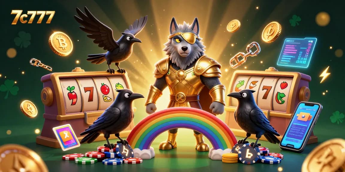 Engage with the vibrant world of 7c7777 featuring Odin and ravens at a jackpot bridge.