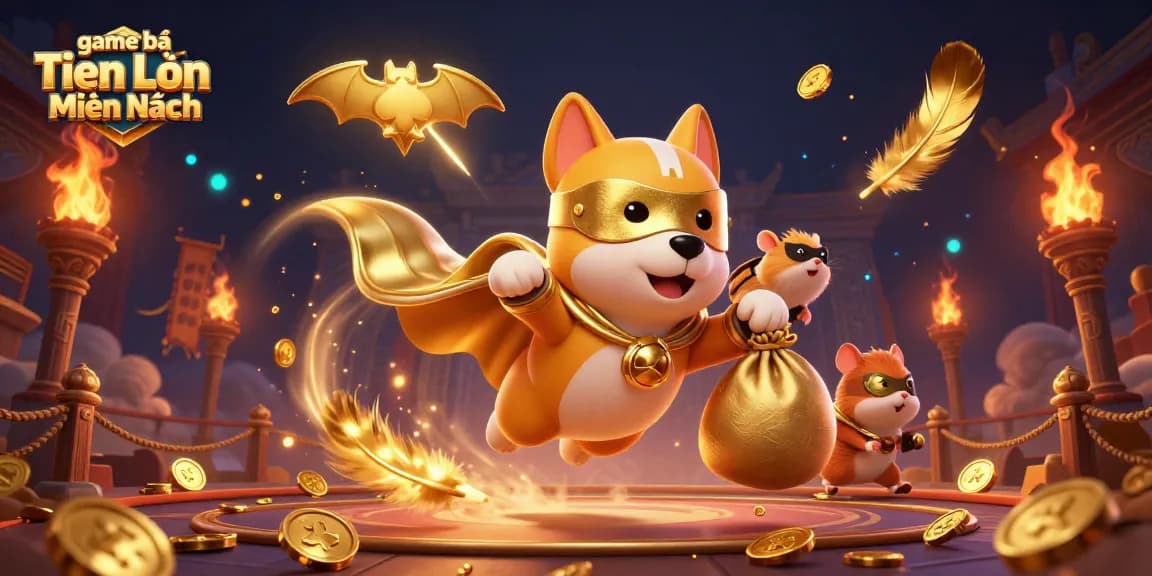 Engage in exciting gameplay with game bài Tiến Lên Miền Bắc, featuring dynamic cartoon characters and vibrant casino elements.