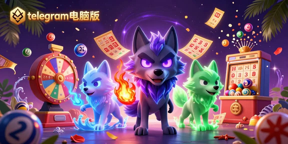 体验激动人心的赌博世界,telegram电脑版展示了动态的彩票球和幽灵般的狼。