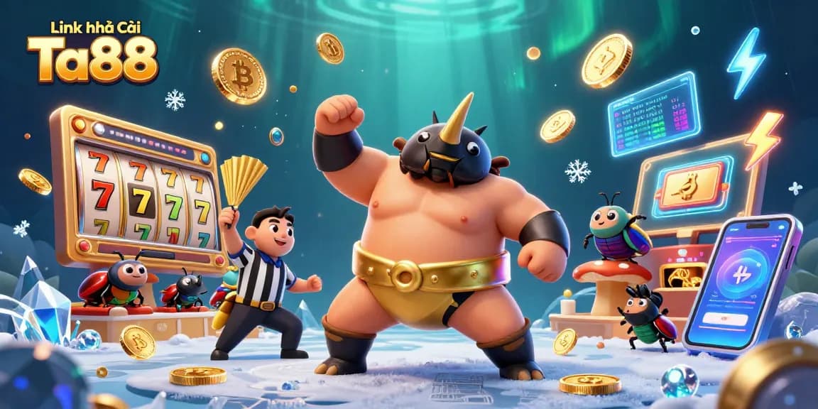 Experience thrilling gameplay with Link nhà cái Ta88 featuring a dynamic casino scene and vivid visuals.