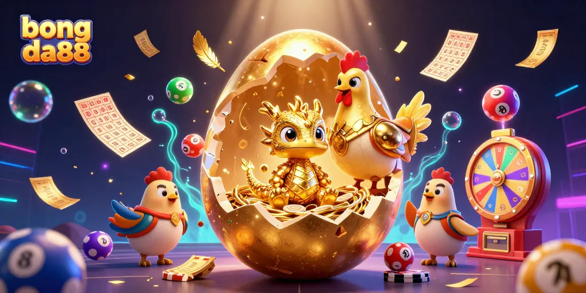 Engage with bong da88 through a vibrant 3D illustration showcasing a golden dragon and casino-themed elements.