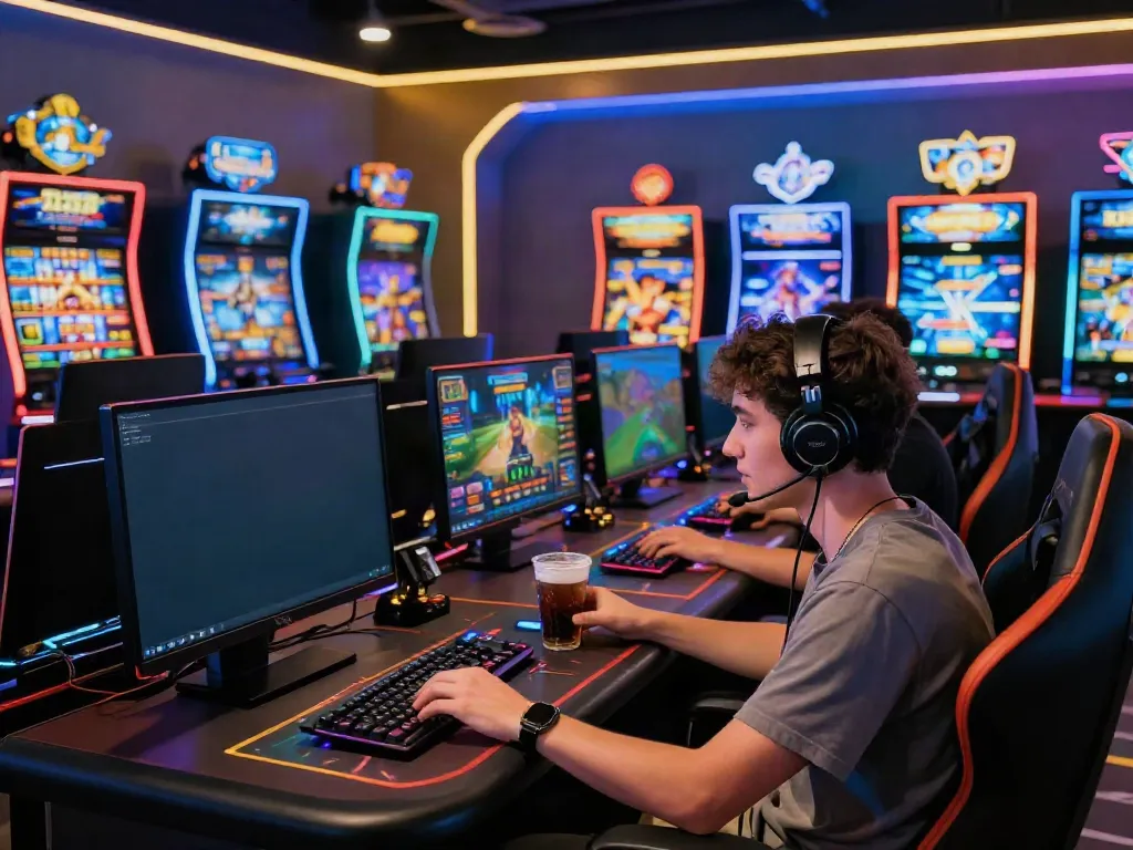 Nohuwin online gaming experience with player immersed in dynamic slot game action.
