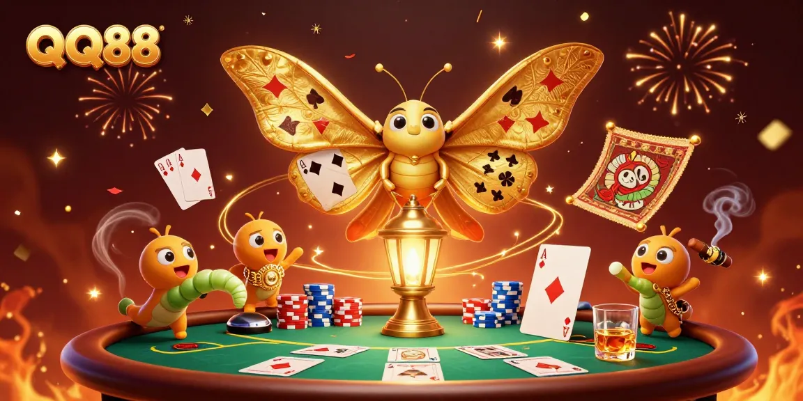 Experience thrilling poker action with QQ88 showcased in a vibrant 3D illustration.