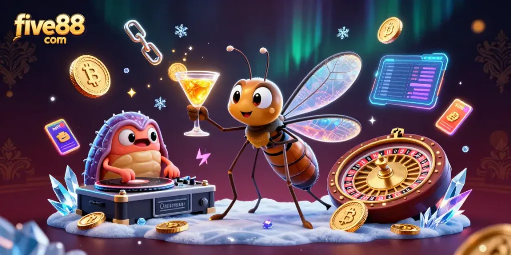 Engage in immersive gameplay at five88 com with vibrant casino elements and dynamic characters alive in a thrilling scene.