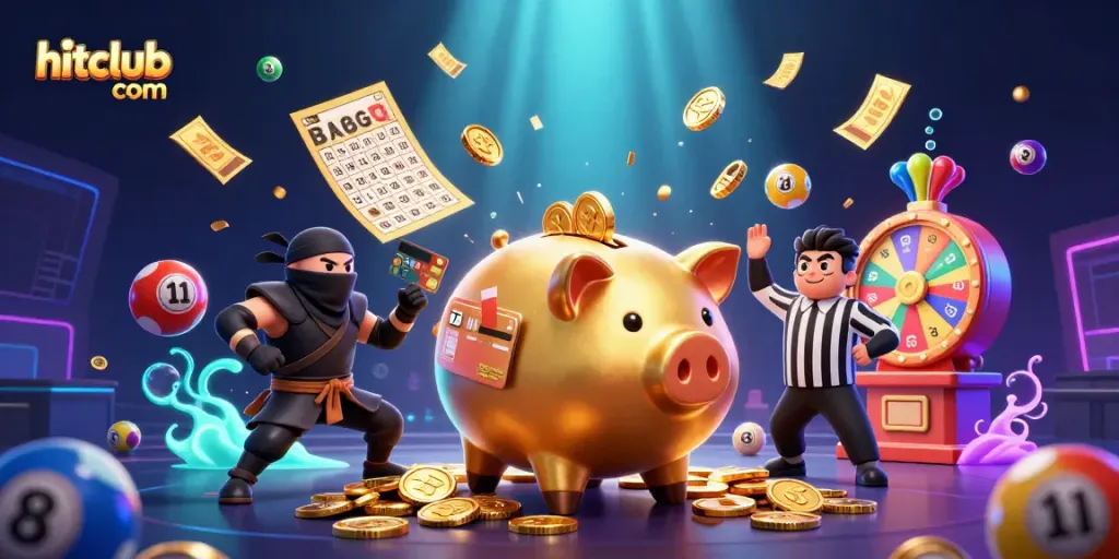 Experience exciting gameplay with hitclub com in a lively casino scene showcasing fun characters and dynamic elements.
