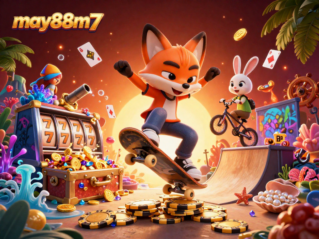 Experience the thrill of may88m7 with vibrant casino-themed dynamic gaming action in 3D.