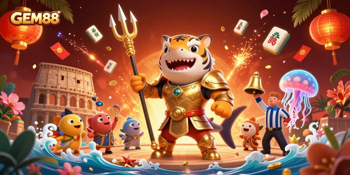 Experience excitement with GEM88 in a vibrant underwater casino scene!