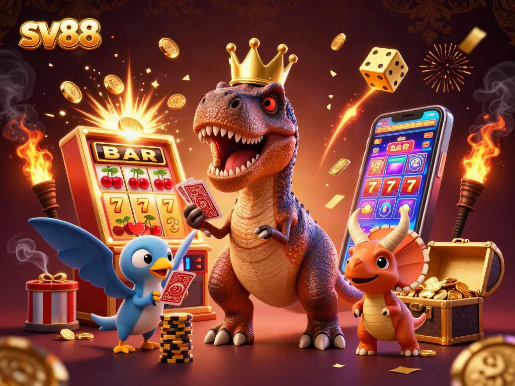 Experience thrilling gameplay at sv88 with exciting jackpots, friendly characters and vibrant casino elements.