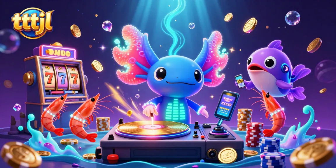 Engage in thrilling action at tttjl with a vibrant casino underwater scene featuring a DJ and playful sea creatures.