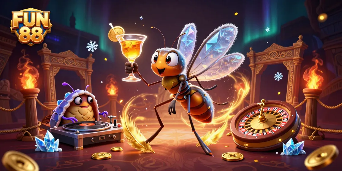 Elevate your game with FUN 88's vibrant online casino experience featuring lively characters and classic elements.