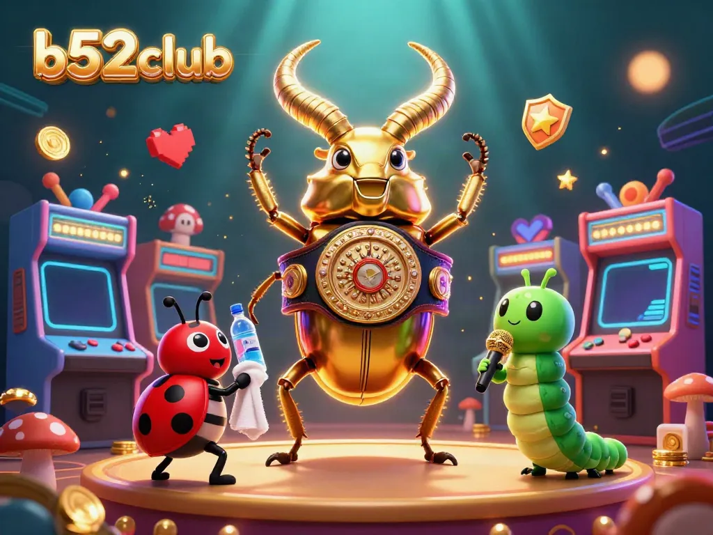 Experience the vibrant gaming world of b52club with iconic characters and casino elements.