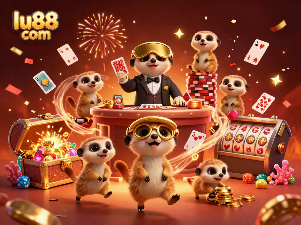 Experience thrilling gameplay and vibrant wins at lu88 com with meerkats managing an exciting casino.