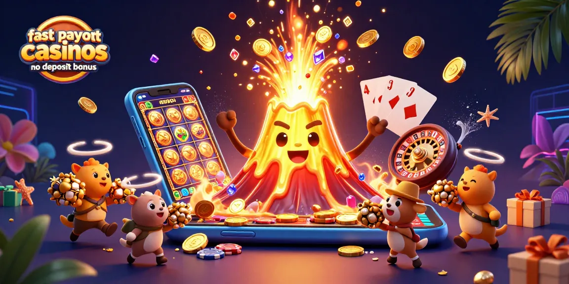 Experience thrilling action at fast payout casinos no deposit bonus with vibrant gaming imagery and excitement.