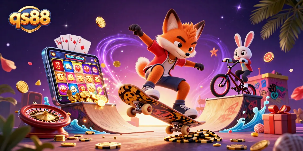 Experience top casino excitement with qs88's vibrant 3D characters and dynamic gaming elements.