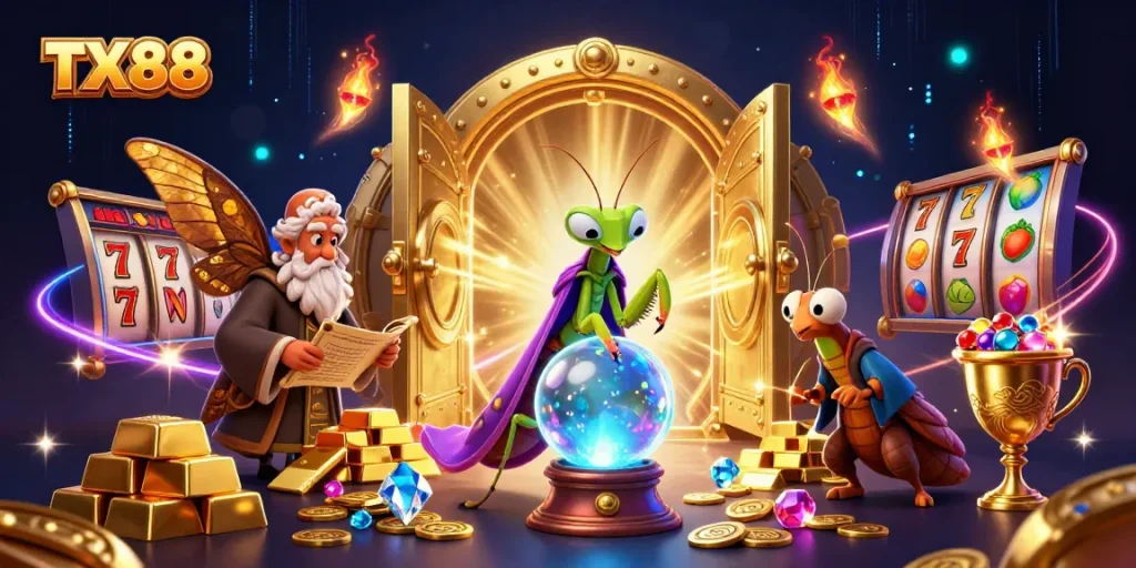 Win big with TX88's vibrant slot game features and enchanting casino characters.