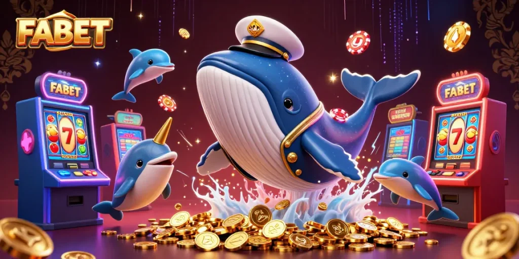 Engage with FABET for a chance to win while enjoying colorful slot machines filled with coins.