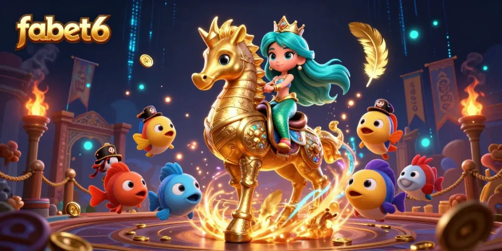 Experience thrilling action at fabet6 with a vibrant underwater casino scene featuring fantasy elements.