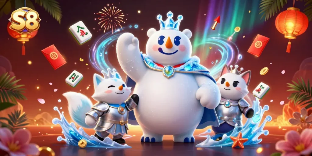 S8 players engage with vibrant 3D games amidst an exciting gambling atmosphere filled with energy.